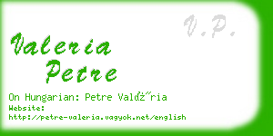 valeria petre business card